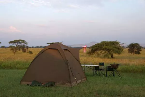 A camping tent during the 1-Day Tanzania Safari Package in Ngorongoro Crater